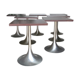 Lot of 6 tables bistros foot tulips
