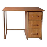 Small vintage desk 1950s wood and metal