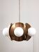 Vintage Italian Copper and Opaline Chandelier, 70s
