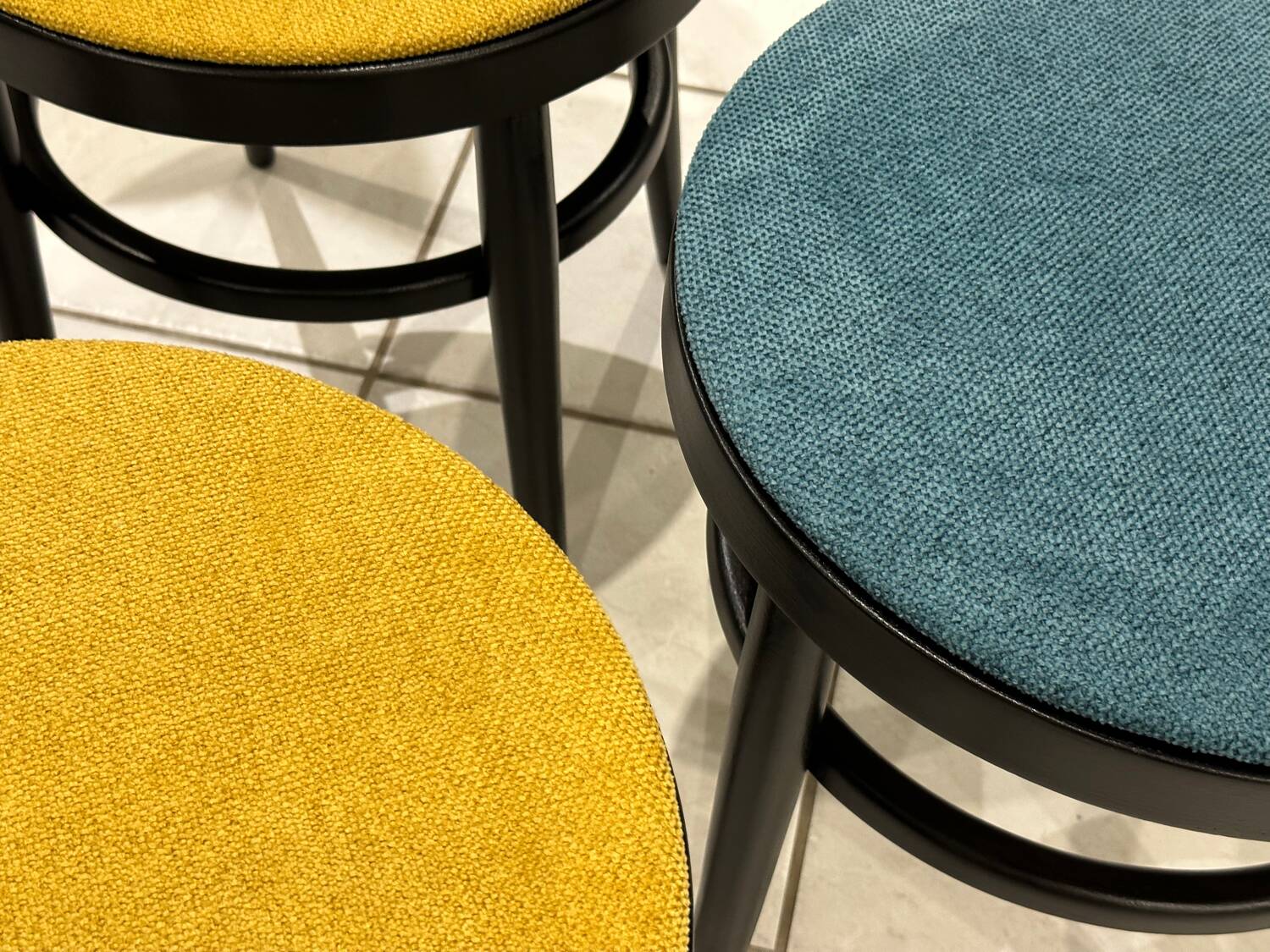 Set of 4 Baumann Bistro chairs, Mouette model, vintage 1970