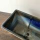 West Germany style blue ceramic planter or pot holder
