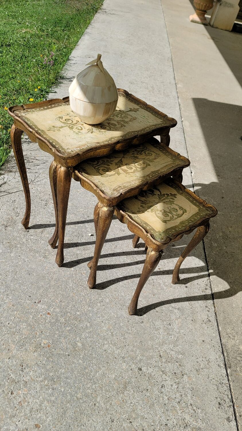 Vintage Venetian nesting table