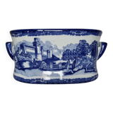 Large 20th century English glazed and enamelled earthenware planter