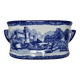 Large 20th century English glazed and enamelled earthenware planter