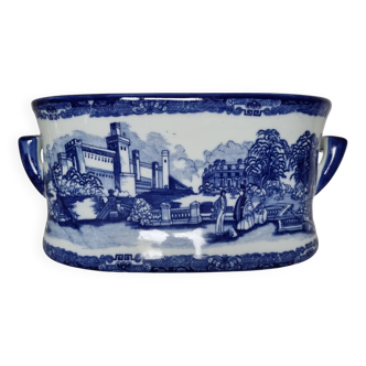 Large 20th century English glazed and enamelled earthenware planter