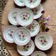 Set of 12 vintage soup plates - Les Roses -