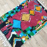 Handmade wool Berber rug 155 X 100 CM