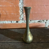 Vintage Gold Metal MCM Bud Soliflore Vase