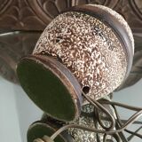 Antique ceramic lamp stand. Brown.