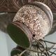 Antique ceramic lamp stand. Brown.