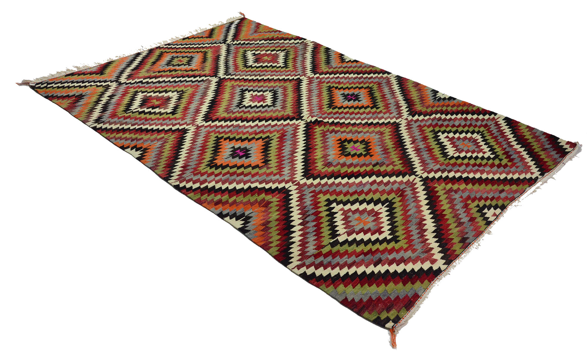 Anatolian handmade kilim rug 317 cm x 201 cm