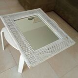 Vintage Boho rattan mirror from the 60s/70s 73*61 cm