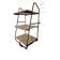 industrial iron and wood trolley shelf