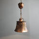 Brutalist copper pendant light, 1970s