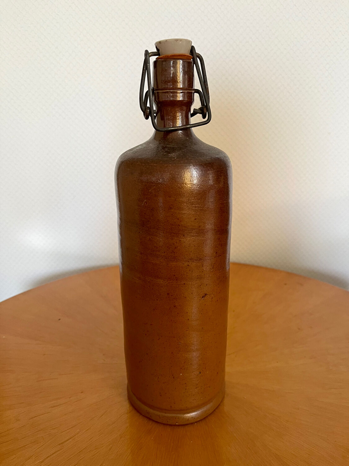 Vintage brown stoneware bottle