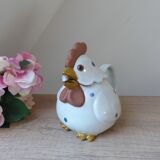 Théière en forme de Poule en Grès fabriquée au Japon Vintage