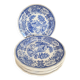 6 flat plates in porcelain by Villeroy and Boch, blue, Burgenland