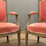 Pair of convertible armchairs from the Louis XVI period around 1770