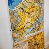 Carte scolaire 1940 "bassin parisien" 120x200 cm