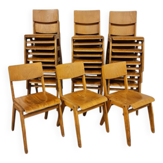 Vintage Set of 18 Stackable Dining Chairs