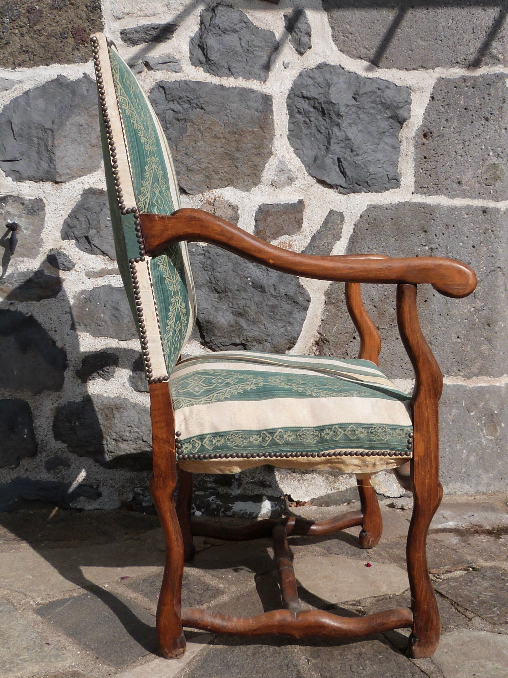 Fauteuil Os de mouton style Louis XIV