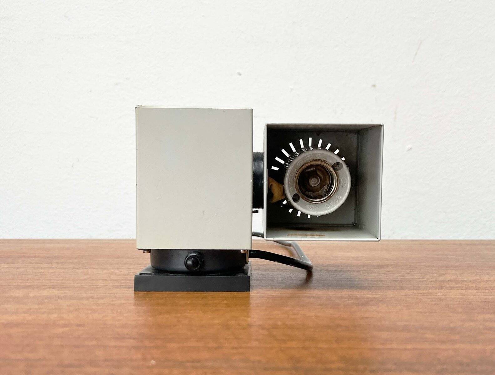 Mid-century minimalist cube wall table lamp 6015 by Kaiser, 1960