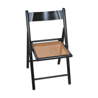 Chaise pliante assise en cannage