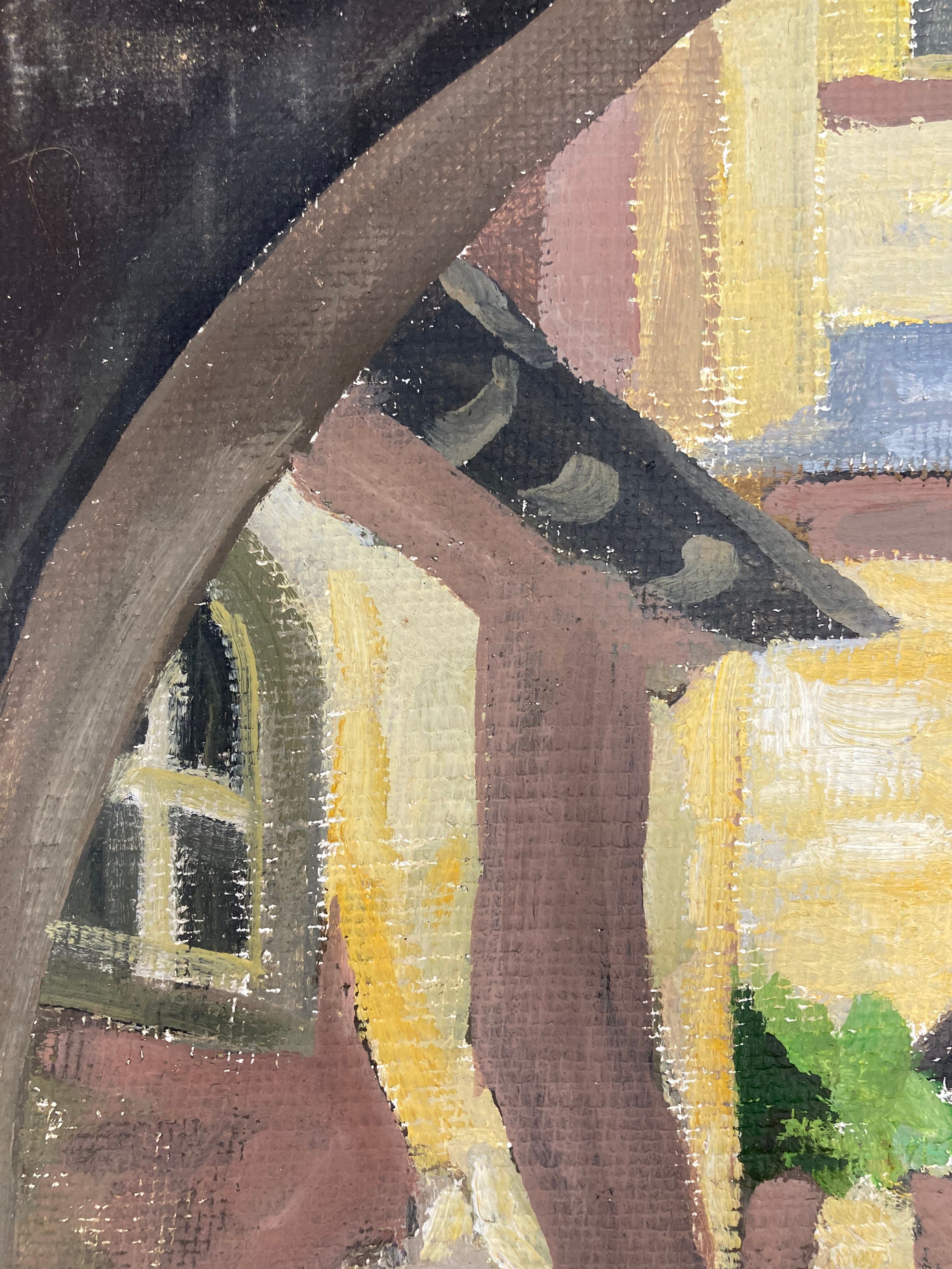 Oil on vintage panel