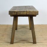 Solid oak farm table, raw art 1930s