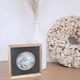 Miniature Romantic scene in gilded wood and velvet