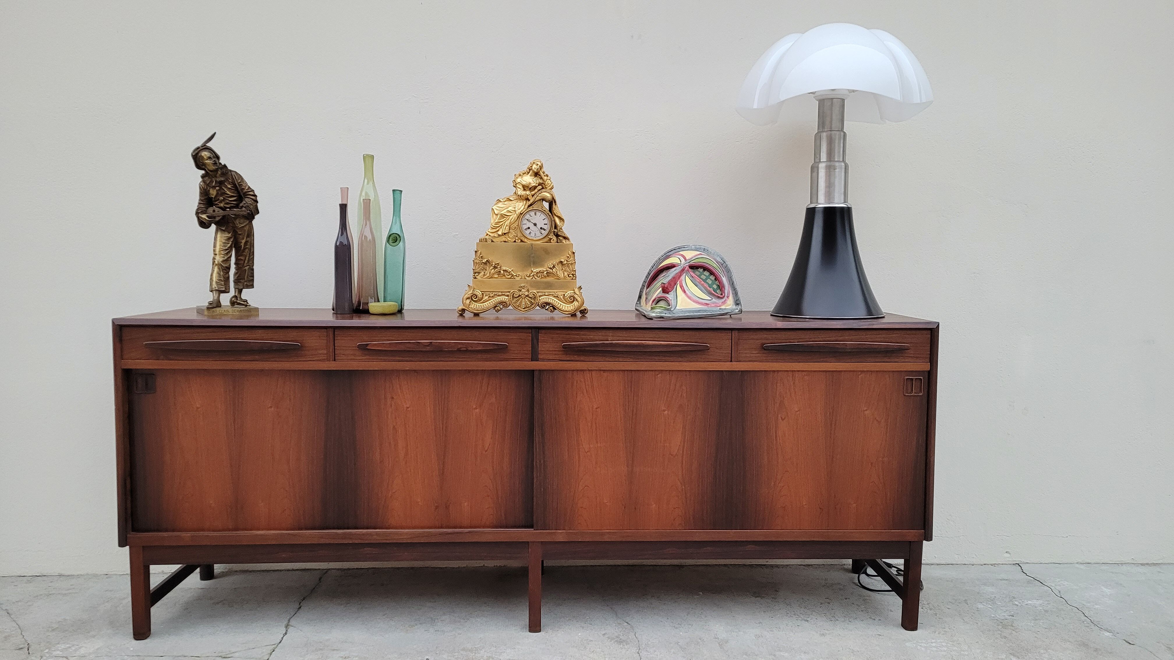 Danish sideboard stamped Bordum and Nielsen in Rio rosewood