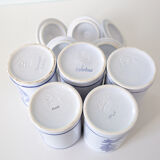 5 pots ceramic pharmacy ceramic earthenware of Longchamp