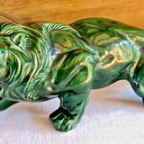 Statue lion Art Déco 1930 craquelé Saint Clément