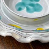 Vallauris ceramic corolla butter dish