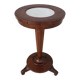 Art Nouveau side table in walnut and marble