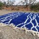 Moroccan blue decorated rug 200cmx300cm