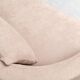 Vintage curved sofa in brown fabric – Italian design from the 1970s modernism