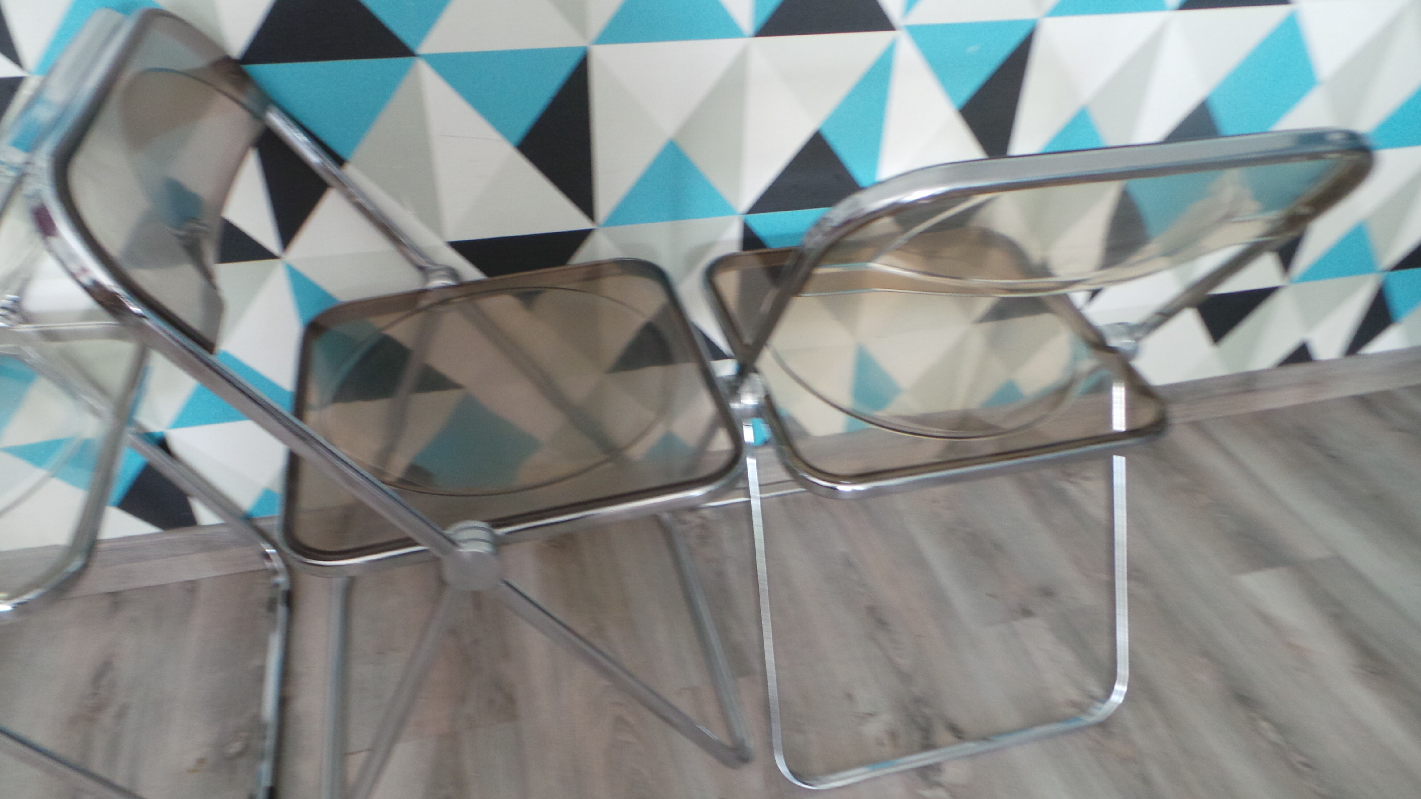Set 4 chairs plia by Giancarlo Piretti for Castelli