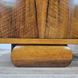 Tables de chevet Art Déco en noyer et laiton, 1940
