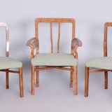 Restored ArtDeco Seating Set, Beech, Maple Root Veneer, Czechia, 1930s