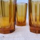 6 amber shot glasses