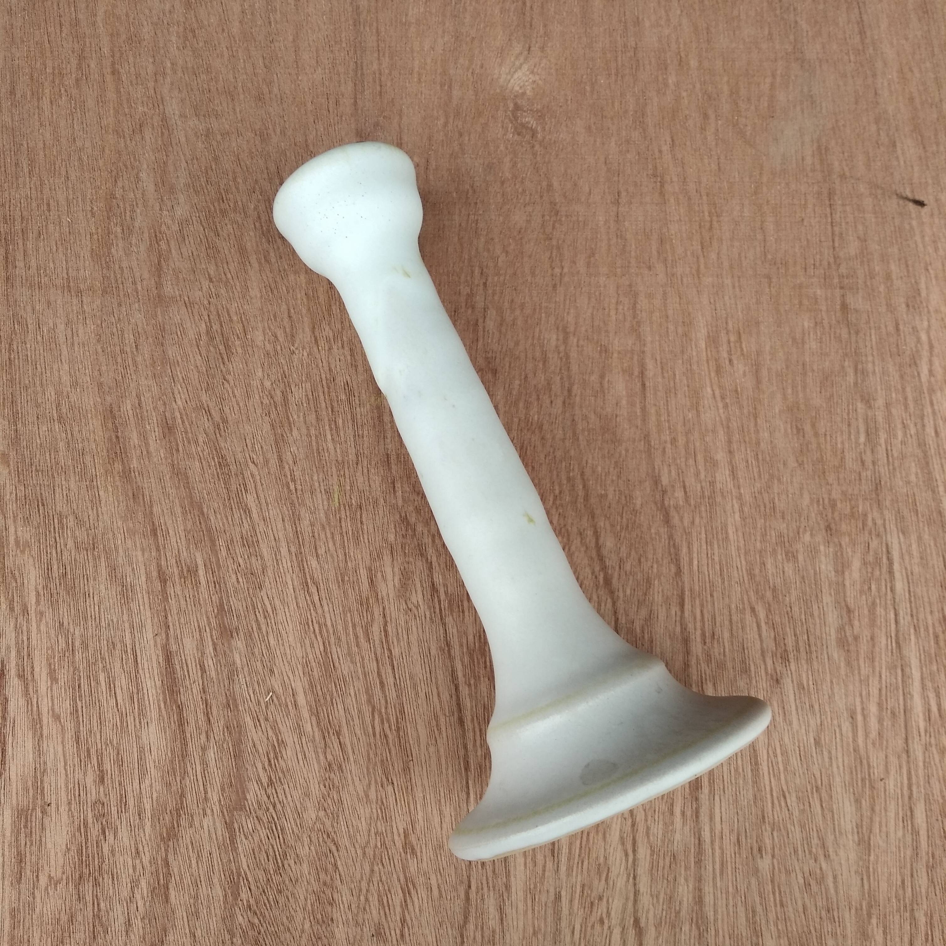 White terracotta candle holder