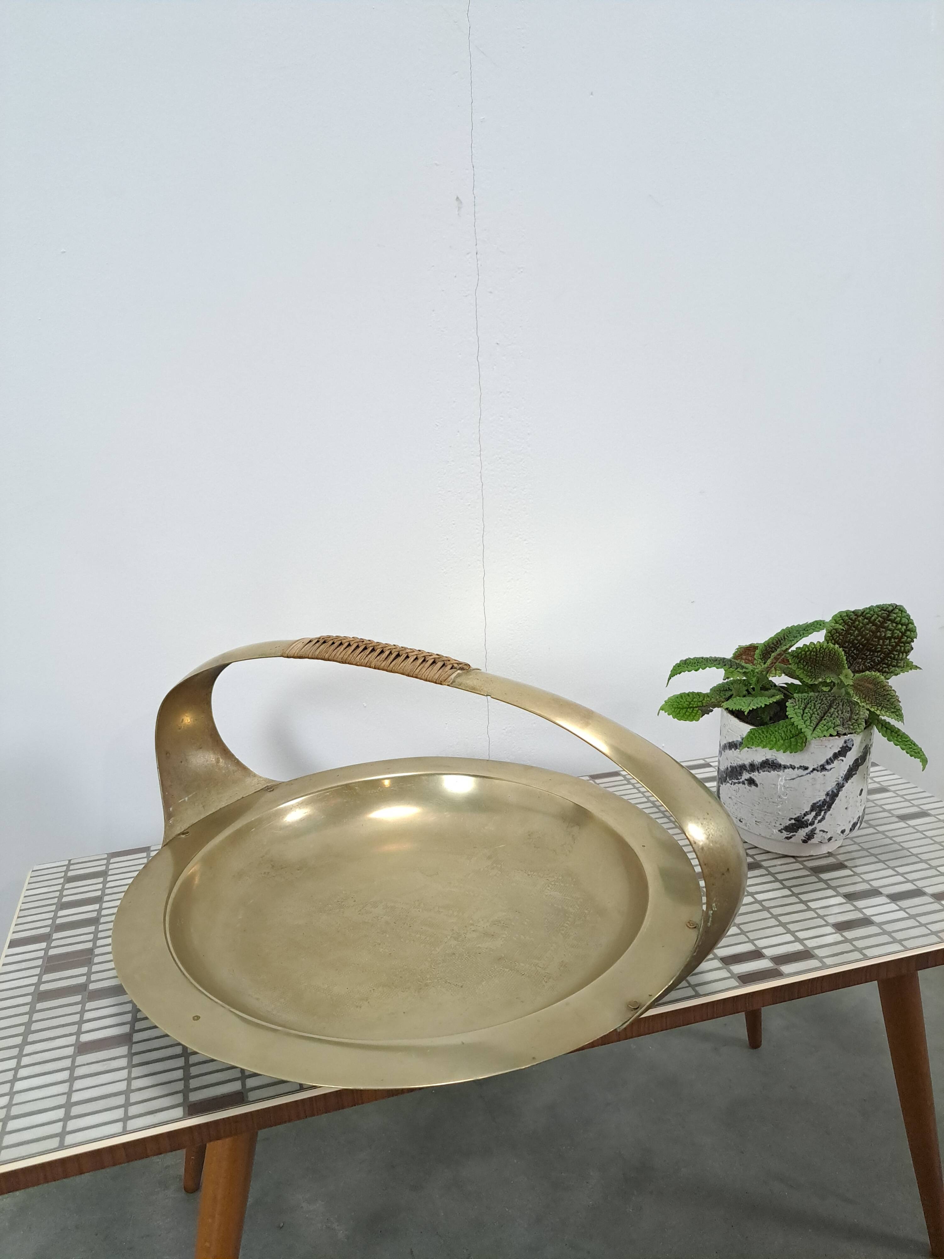 Art Deco jaren 20 messing mand, schaal