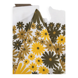 Round cotton tablecloth from the Swedish brand Almedahls. Vintage yellow and green flower patterns.