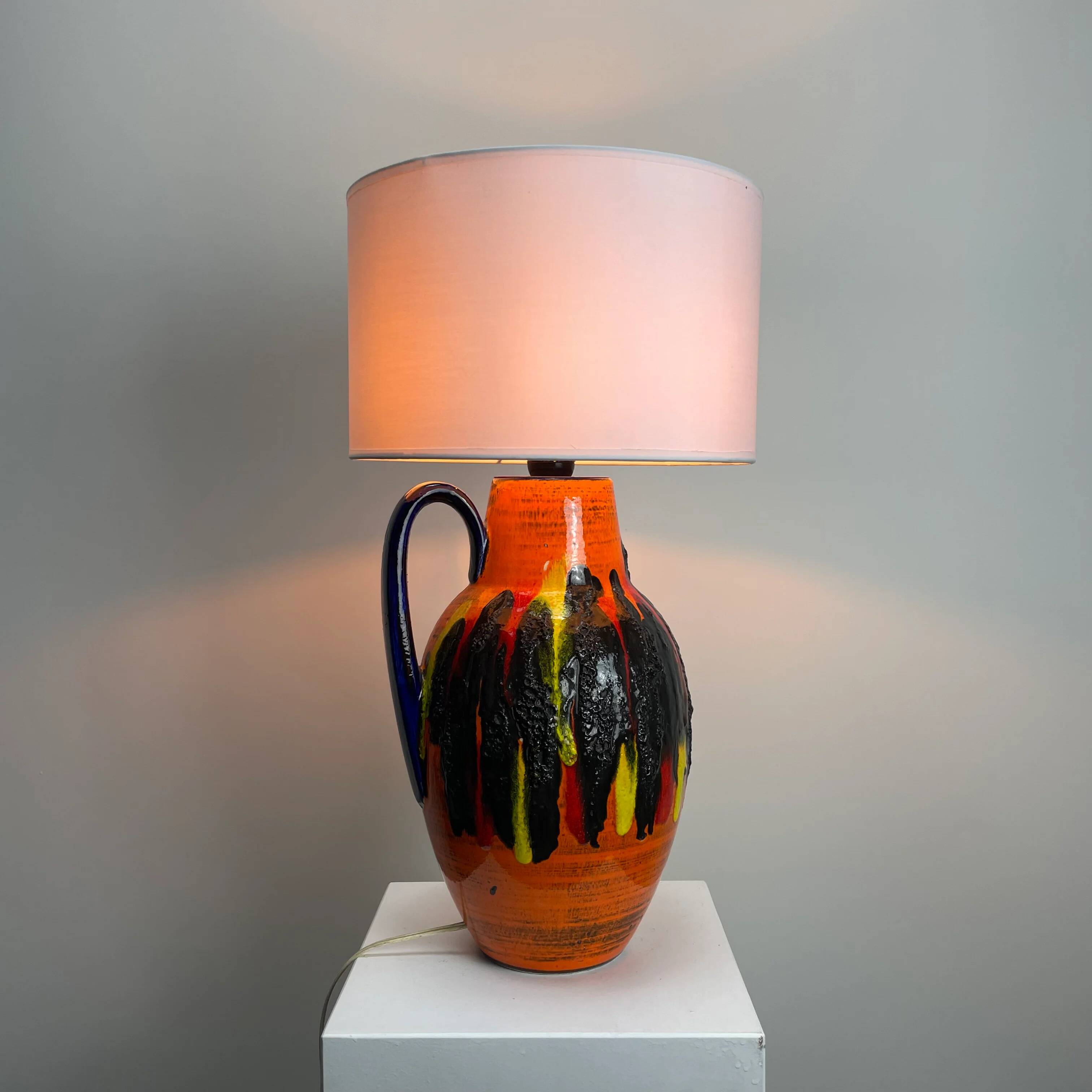 Ceramic table lamp by Scheurich from West Germany 1960