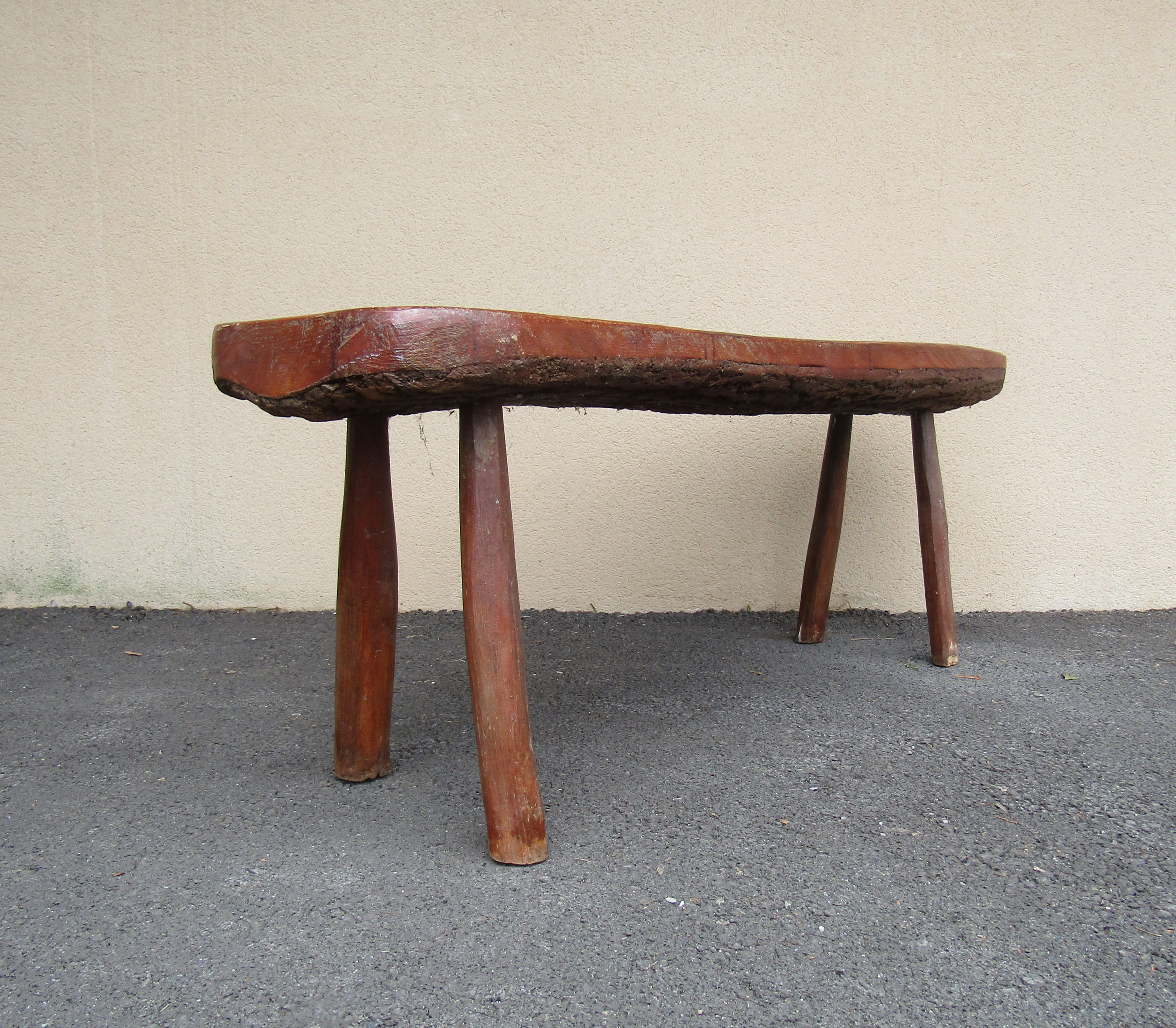 Old solid wooden bench
