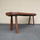 Old solid wooden bench