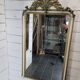 Old Louis XV style mirror with gold and white patina, 145×82cms