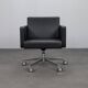 Pair of leather swivel armchairs by Poltrona Frau, Italy, 1990s