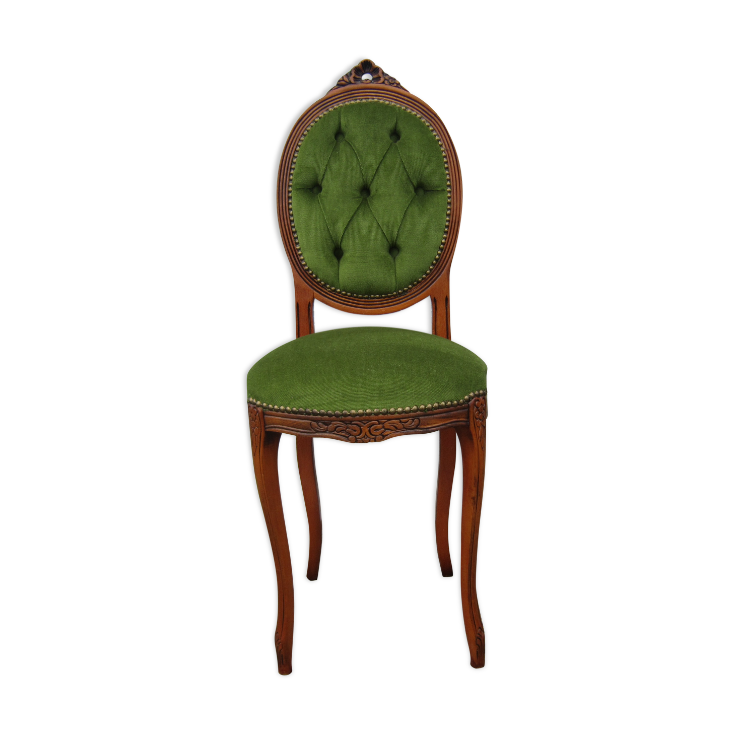 Room chair medaillon green fabrics